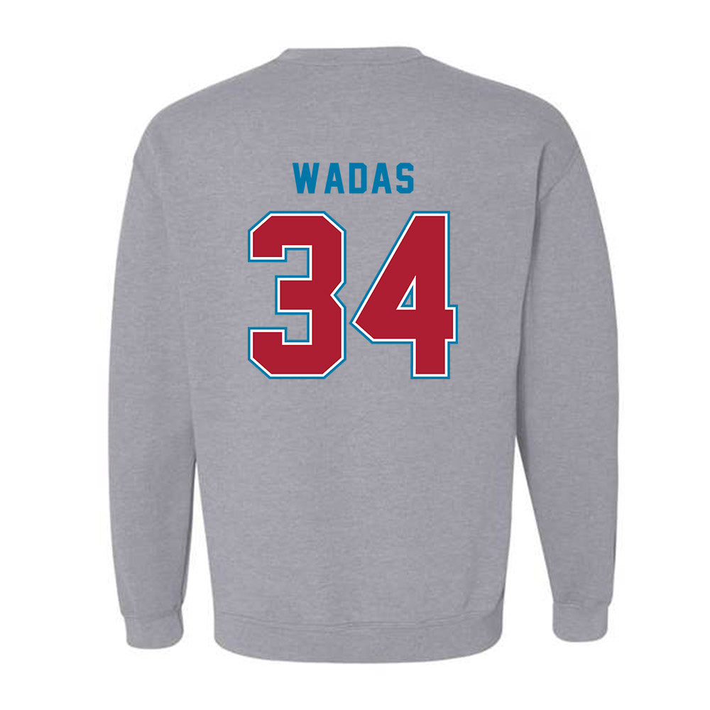 LMU - NCAA Baseball : Zach Wadas - Classic Shersey Crewneck Sweatshirt-1