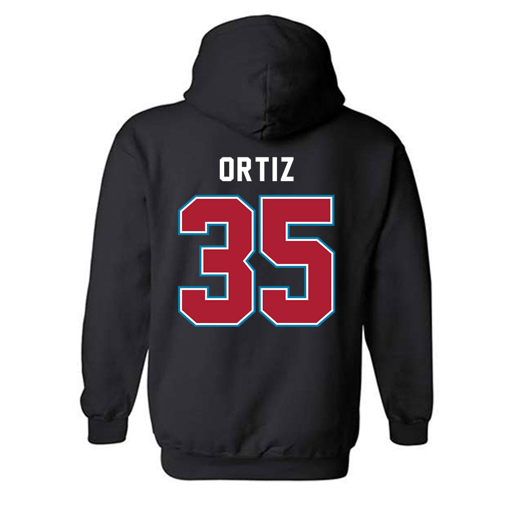 LMU - NCAA Baseball : Jordan Ortiz - Classic Shersey Hooded Sweatshirt-1