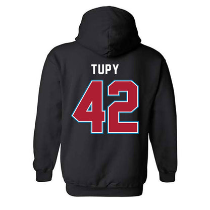 LMU - NCAA Men's Basketball : George Tupy - Classic Shersey Hooded Sweatshirt-1