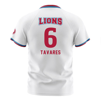 LMU - NCAA Men's Soccer : Hugo Tavares - White Soccer Jersey-1