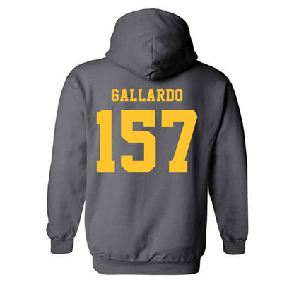 NDSU - NCAA Wrestling : Gabriel Gallardo - Classic Shersey Hooded Sweatshirt-1