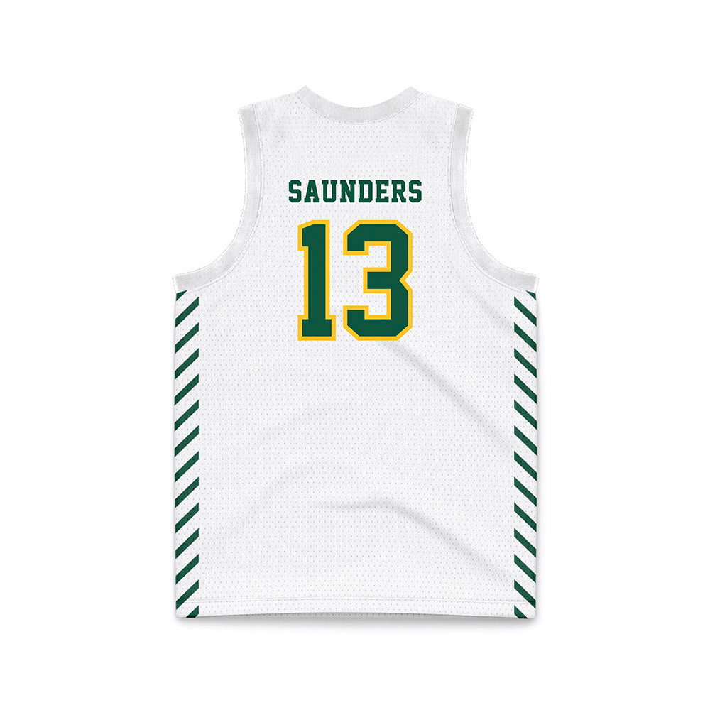 NDSU - NCAA Men's Basketball : Riley Saunders - White Basketball Jersey-1