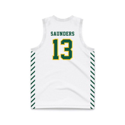 NDSU - NCAA Men's Basketball : Riley Saunders - White Basketball Jersey-1