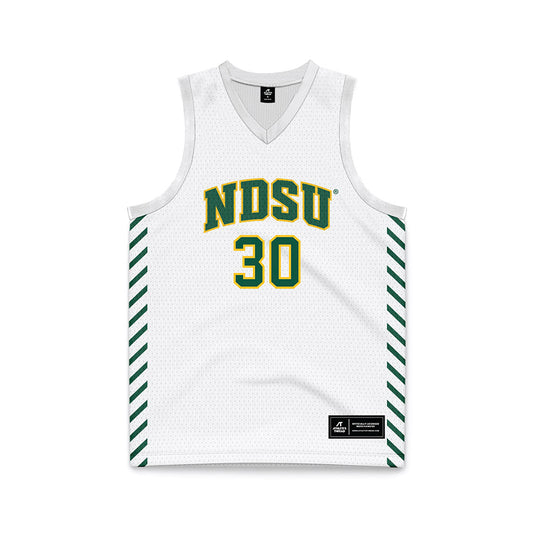 NDSU - NCAA Men's Basketball : Santiago Paz Vazquez - White Basketball Jersey-0