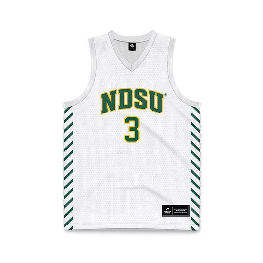 NDSU - NCAA Men's Basketball : Kaden Tate - White Basketball Jersey-0