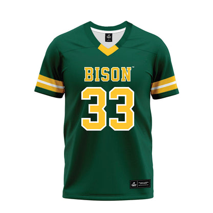 NDSU - NCAA Football : Walker Braaten - Green Premium Football Jersey-0
