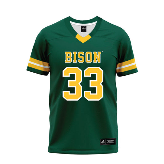 NDSU - NCAA Football : Walker Braaten - Green Premium Football Jersey-0