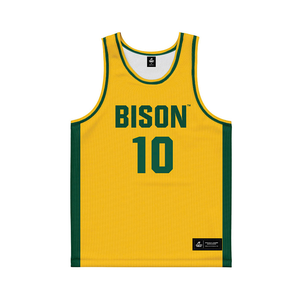 NDSU - NCAA Women's Basketball : Abby Graham - Yellow Basketball Jersey-0