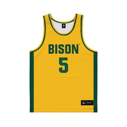 NDSU - NCAA Women's Basketball : Liza Trenbeath - Yellow Basketball Jersey-0