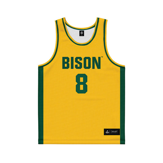 NDSU - NCAA Women's Basketball : Amelia Hobson - Yellow Basketball Jersey-0