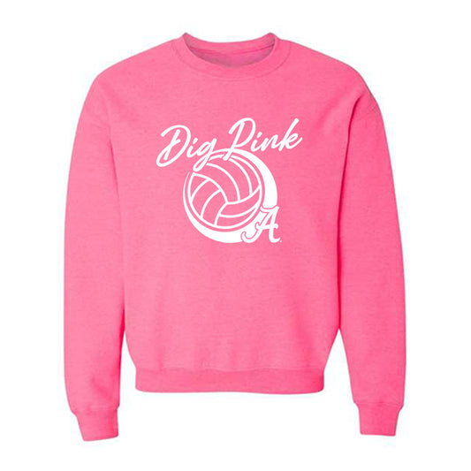 Alabama - NCAA Women's Volleyball : Breast Cancer Crewneck Sweatshirt-0