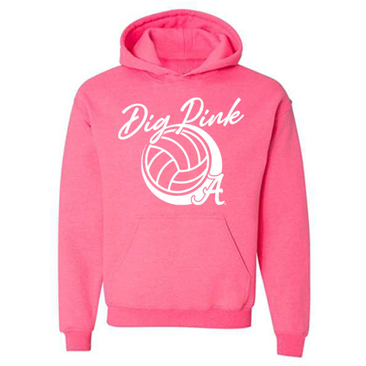 Alabama - NCAA Women's Volleyball : Breast Cancer Hooded Sweatshirt-0