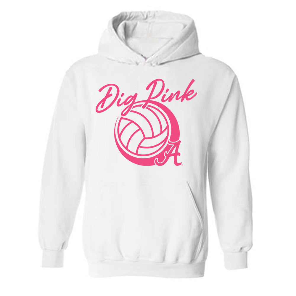 Alabama - NCAA Women's Volleyball : Breast Cancer Hooded Sweatshirt-0