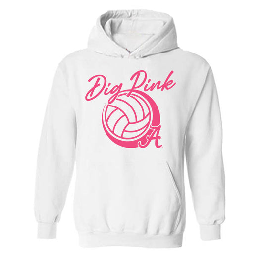 Alabama - NCAA Women's Volleyball : Breast Cancer Hooded Sweatshirt-0