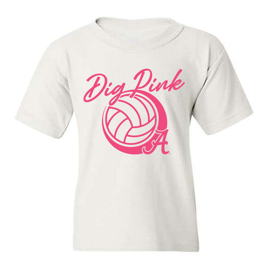 Alabama - NCAA Women's Volleyball : Breast Cancer Youth T-Shirt-0
