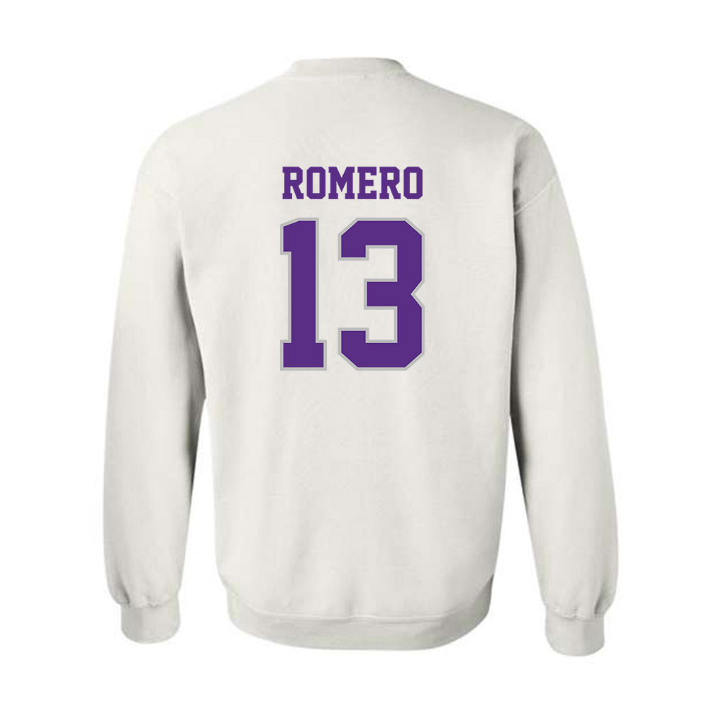 Stonehill - NCAA Baseball : Armanis Romero - Classic Shersey Crewneck Sweatshirt-1