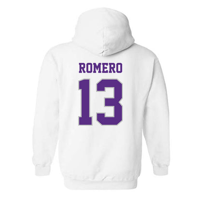 Stonehill - NCAA Baseball : Armanis Romero - Classic Shersey Hooded Sweatshirt-1