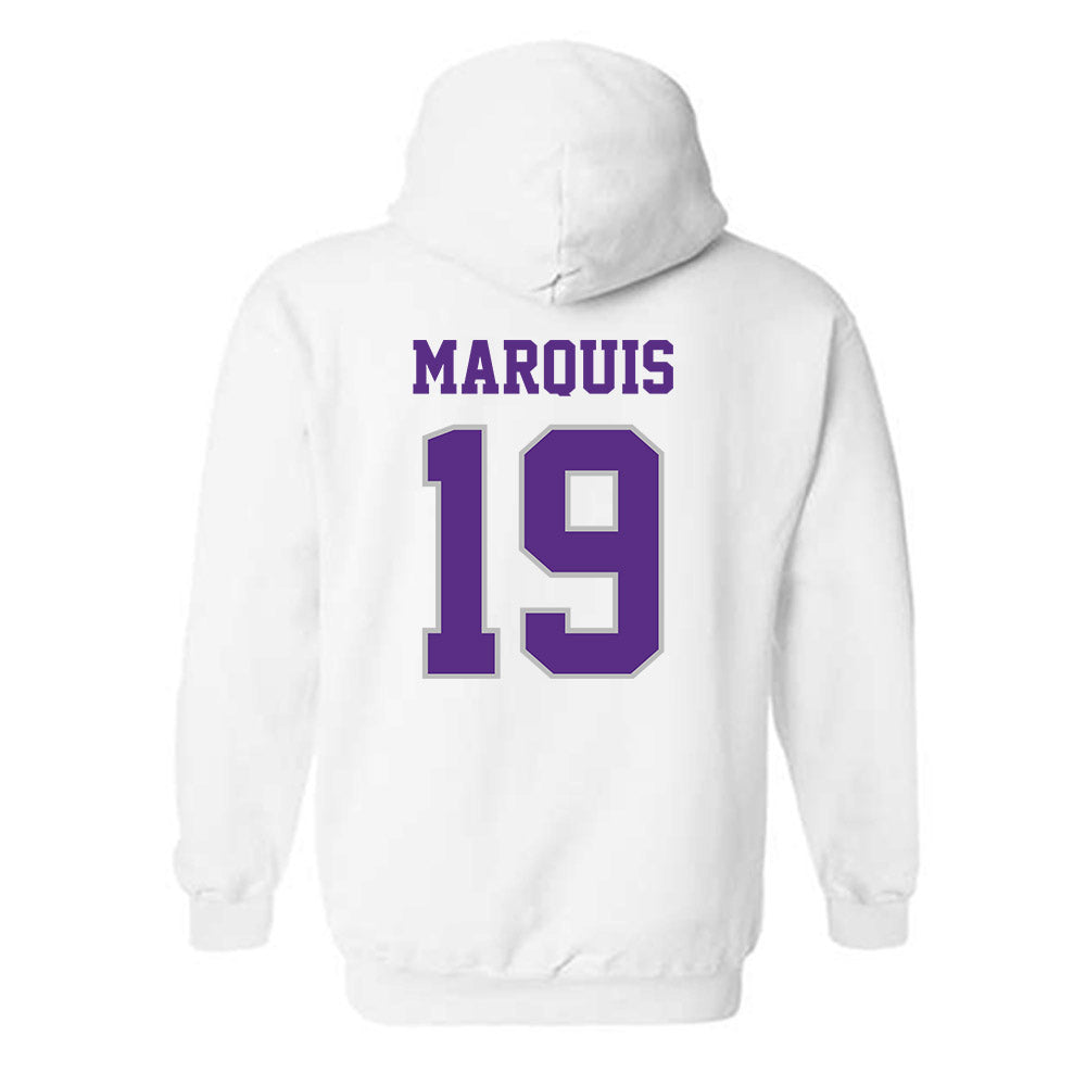 Stonehill - NCAA Men's Soccer : Ethan Marquis - Classic Shersey Hooded Sweatshirt-1