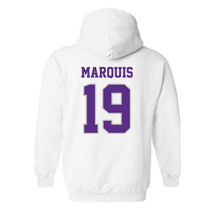 Stonehill - NCAA Men's Soccer : Ethan Marquis - Classic Shersey Hooded Sweatshirt-1
