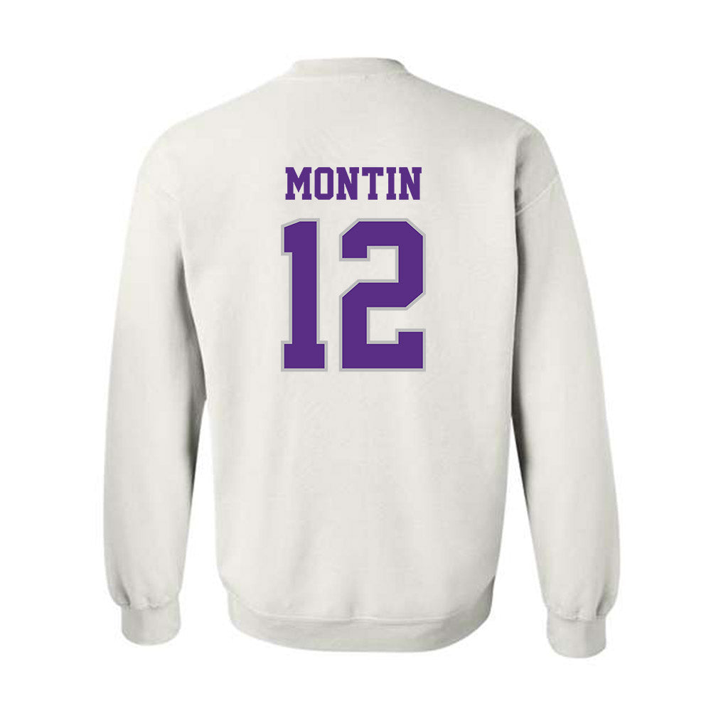 Stonehill - NCAA Men's Basketball : Eino Montin - Classic Shersey Crewneck Sweatshirt-1