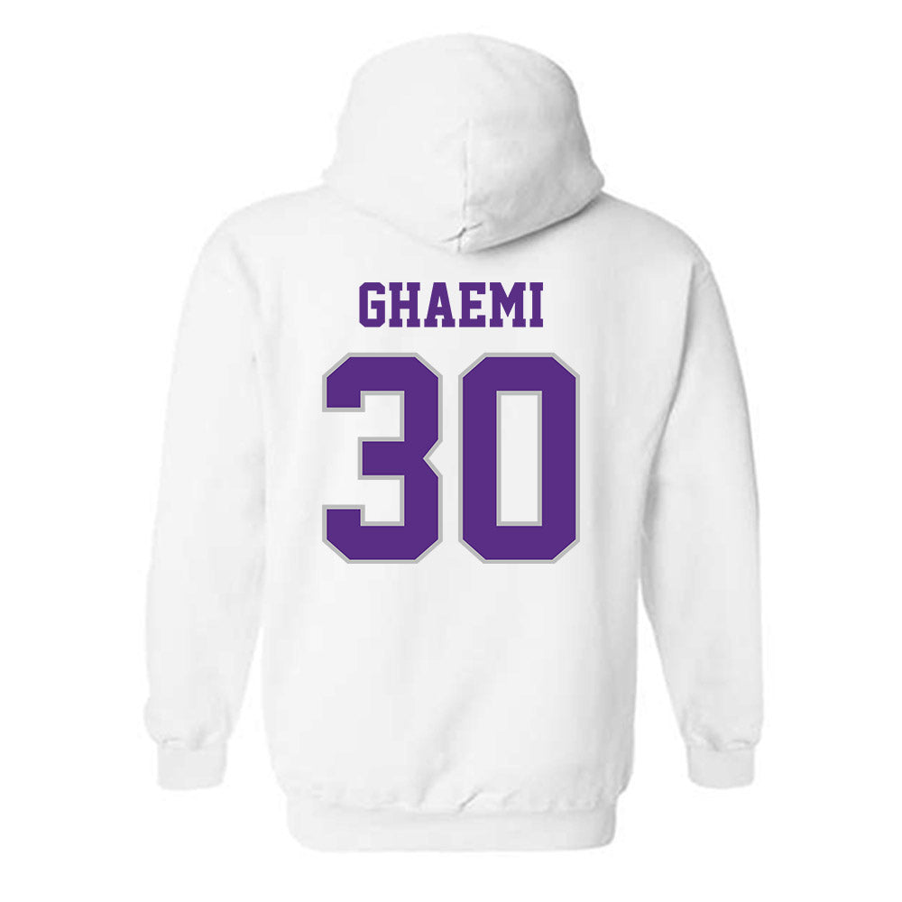 Stonehill - NCAA Men's Ice Hockey : Dylan Ghaemi - Classic Shersey Hooded Sweatshirt-1