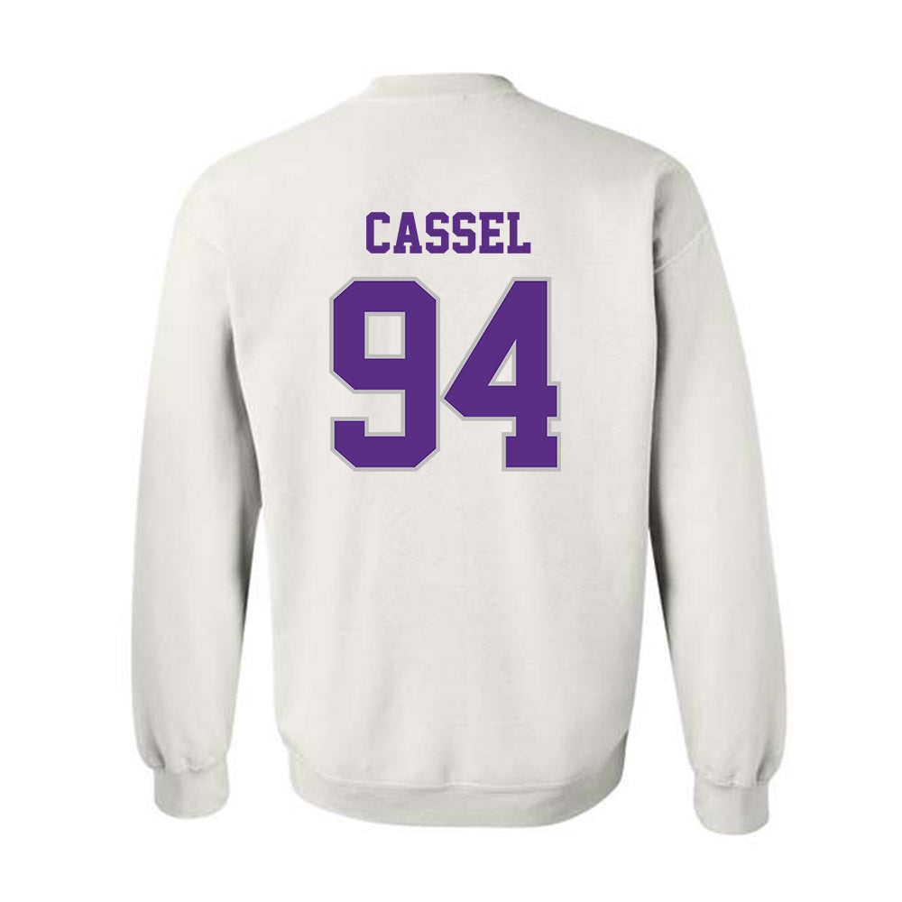 Stonehill - NCAA Football : Marcus Cassel - Classic Shersey Crewneck Sweatshirt-1