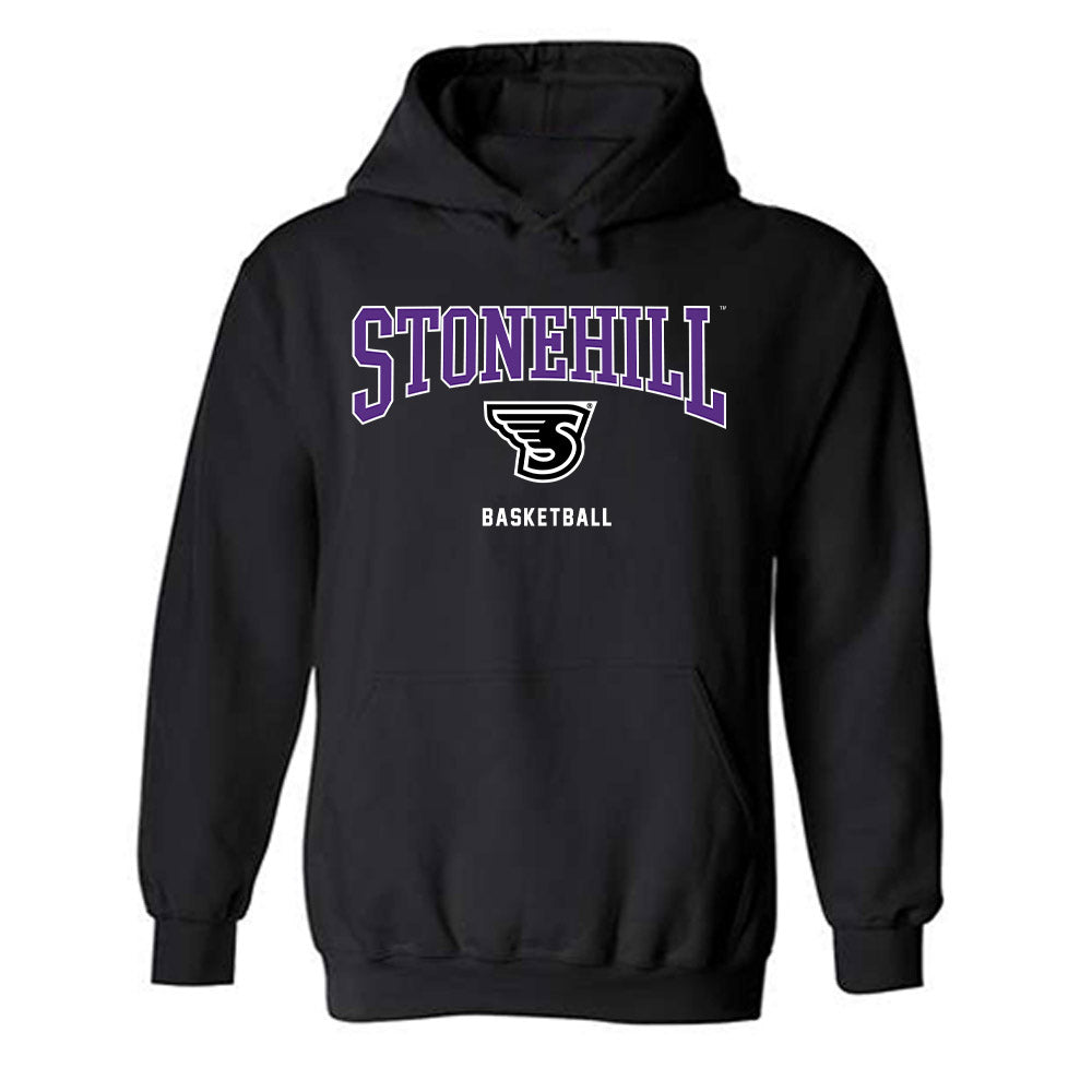 Stonehill - NCAA Men's Basketball : Eino Montin - Classic Shersey Hooded Sweatshirt-0