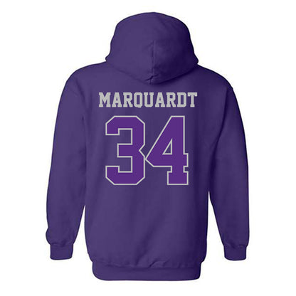 Stonehill - NCAA Men's Basketball : Neal Marquardt - Classic Shersey Hooded Sweatshirt-1