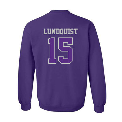 Stonehill - NCAA Baseball : Nick Lundquist - Classic Shersey Crewneck Sweatshirt-1