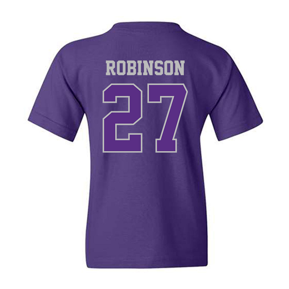 Stonehill - NCAA Baseball : Kacin Robinson - Classic Shersey Youth T-Shirt-1