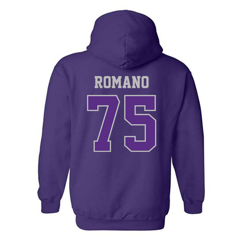 Stonehill - NCAA Football : Evan Romano - Classic Shersey Hooded Sweatshirt-1