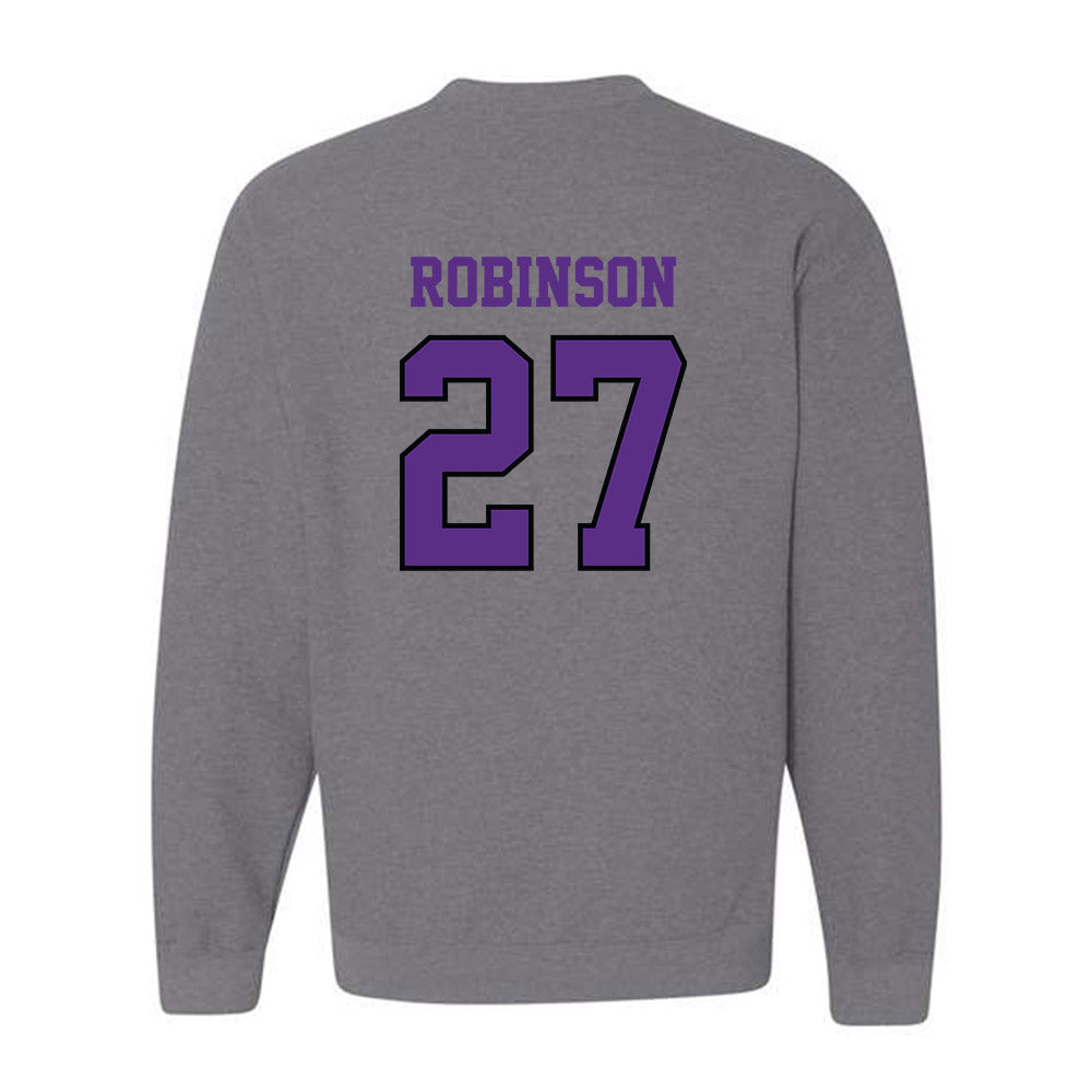 Stonehill - NCAA Baseball : Kacin Robinson - Classic Shersey Crewneck Sweatshirt-1