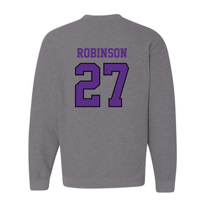 Stonehill - NCAA Baseball : Kacin Robinson - Classic Shersey Crewneck Sweatshirt-1