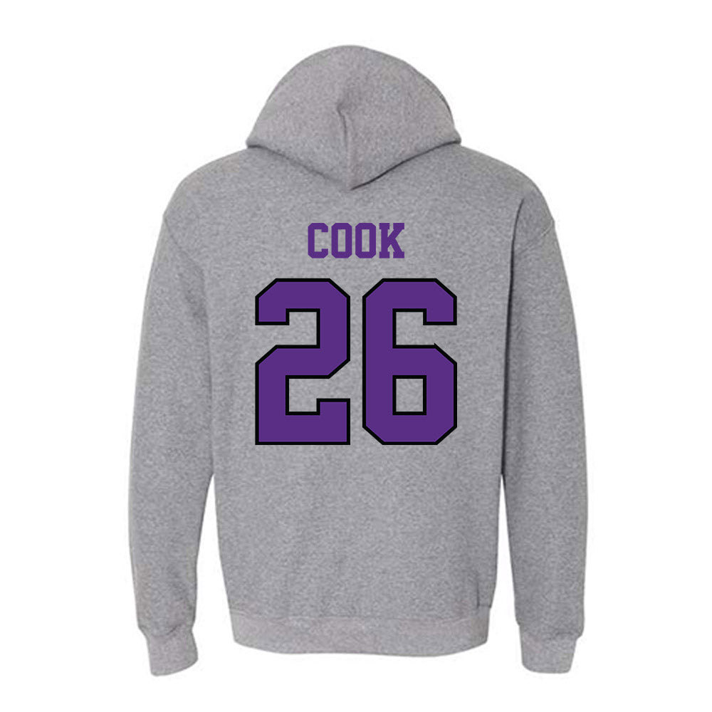 Stonehill - NCAA Baseball : Alex Cook - Classic Shersey Hooded Sweatshirt-1