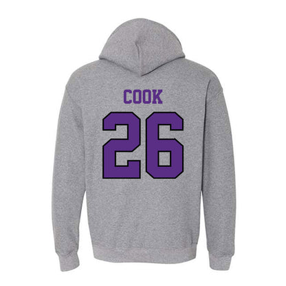 Stonehill - NCAA Baseball : Alex Cook - Classic Shersey Hooded Sweatshirt-1