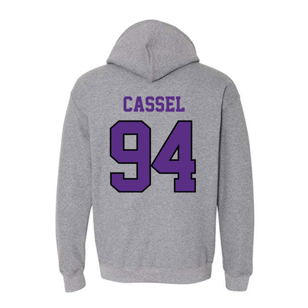 Stonehill - NCAA Football : Marcus Cassel - Classic Shersey Hooded Sweatshirt-1