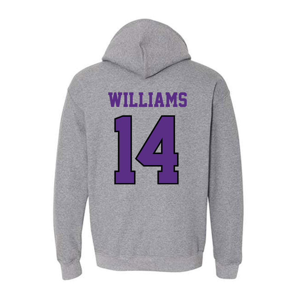 Stonehill - NCAA Football : Jahnez Williams - Classic Shersey Hooded Sweatshirt-1