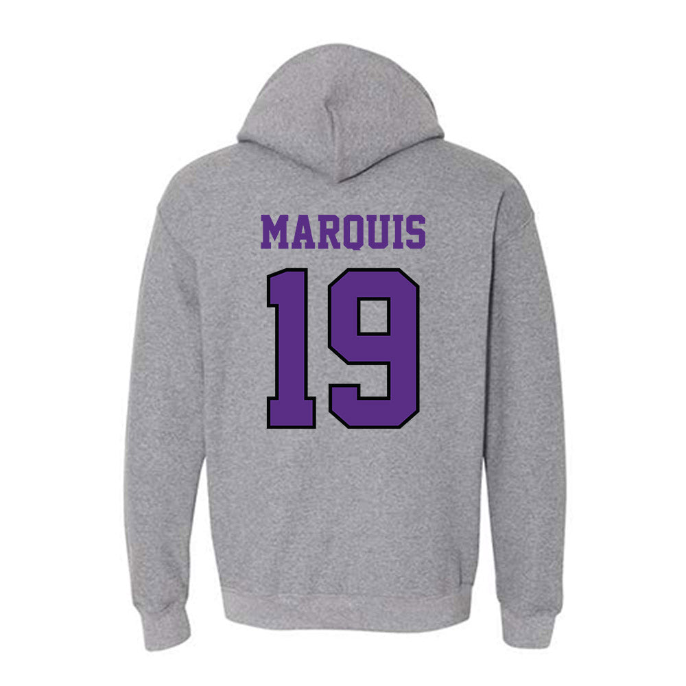 Stonehill - NCAA Men's Soccer : Ethan Marquis - Classic Shersey Hooded Sweatshirt-1