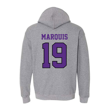 Stonehill - NCAA Men's Soccer : Ethan Marquis - Classic Shersey Hooded Sweatshirt-1