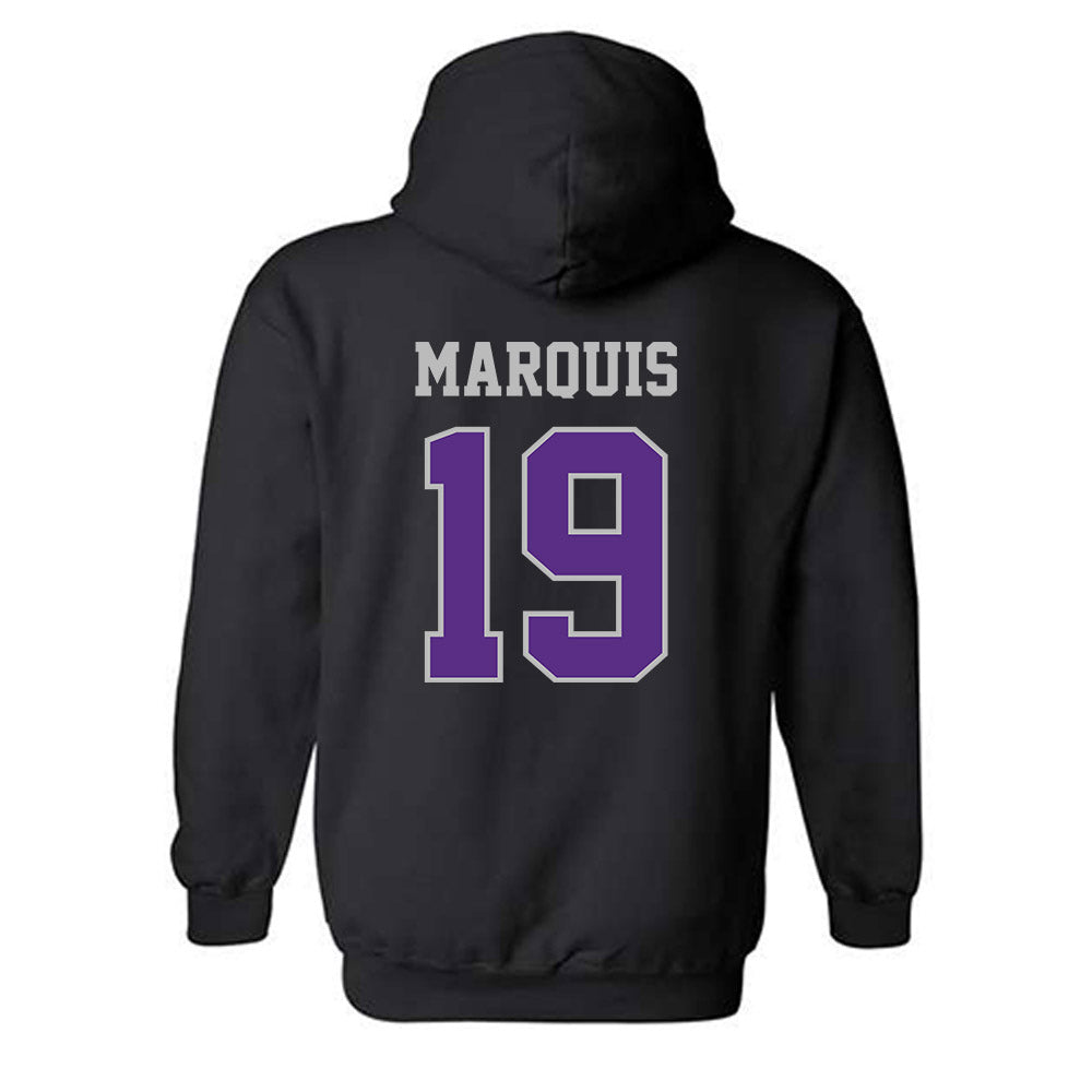 Stonehill - NCAA Men's Soccer : Ethan Marquis - Classic Shersey Hooded Sweatshirt-1