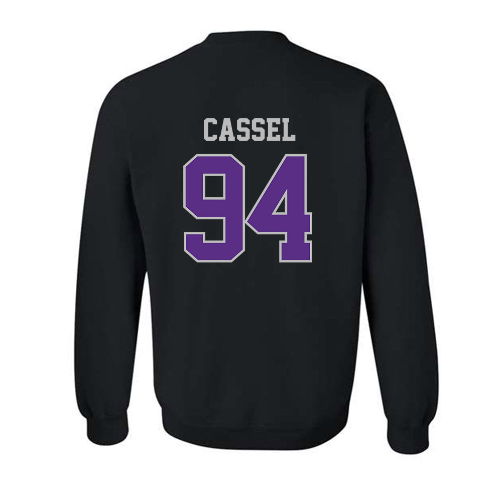 Stonehill - NCAA Football : Marcus Cassel - Classic Shersey Crewneck Sweatshirt-1