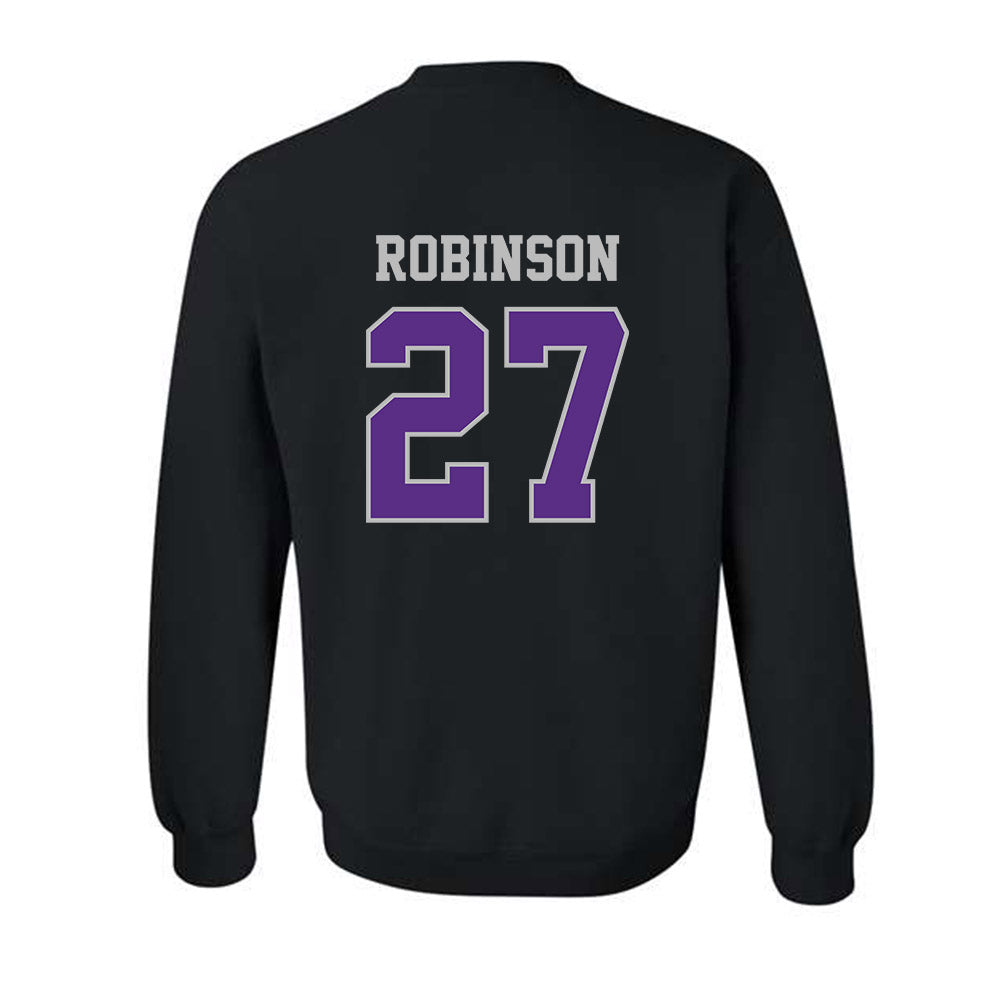 Stonehill - NCAA Baseball : Kacin Robinson - Classic Shersey Crewneck Sweatshirt-1