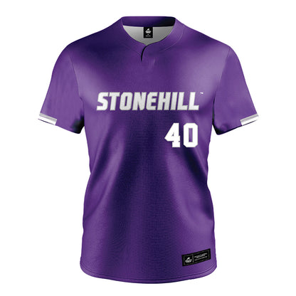 Stonehill - NCAA Baseball : Kenny Meliere - Purple Jersey-0