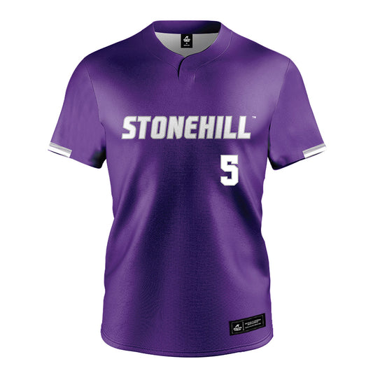 Stonehill - NCAA Baseball : Sam Parks - Purple Jersey-0