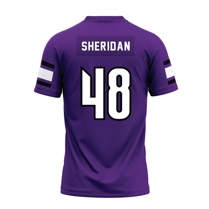 Stonehill - NCAA Football : Kevin Sheridan - Purple Premium Football Jersey-1