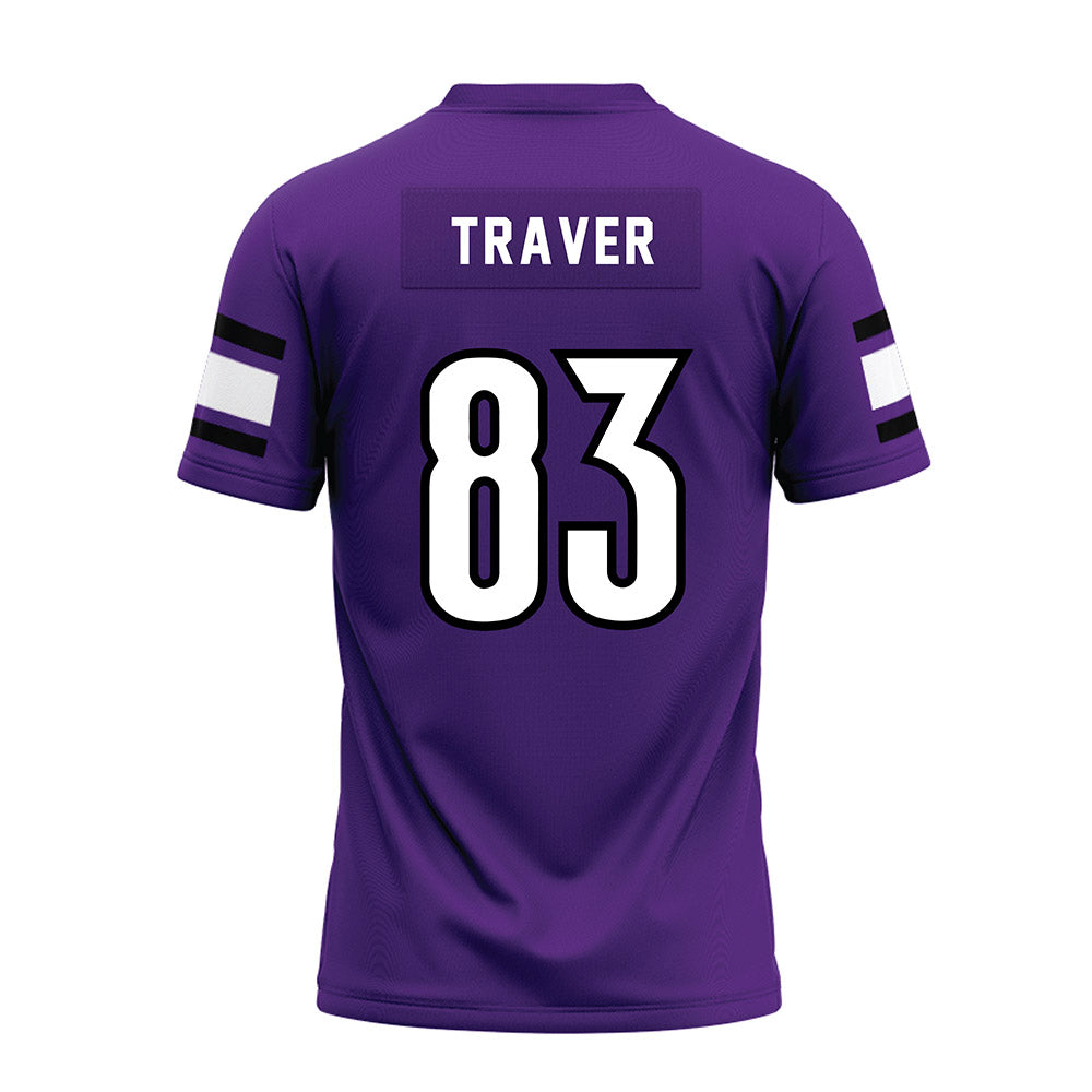 Stonehill - NCAA Football : Ashtin Traver - Purple Premium Football Jersey-1