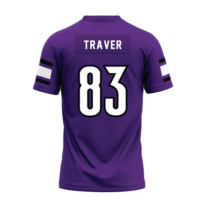 Stonehill - NCAA Football : Ashtin Traver - Purple Premium Football Jersey-1