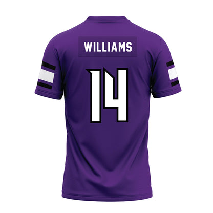 Stonehill - NCAA Football : Jahnez Williams - Purple Premium Football Jersey-1