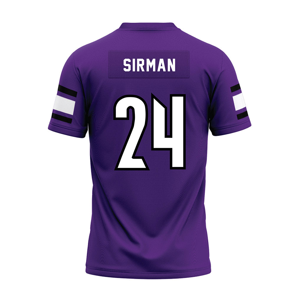 Stonehill - NCAA Football : Emory Sirman - Purple Premium Football Jersey-1