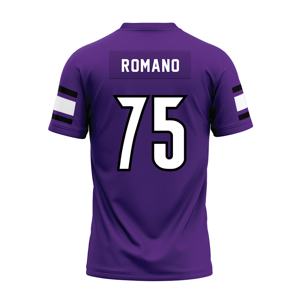 Stonehill - NCAA Football : Evan Romano - Purple Premium Football Jersey-1